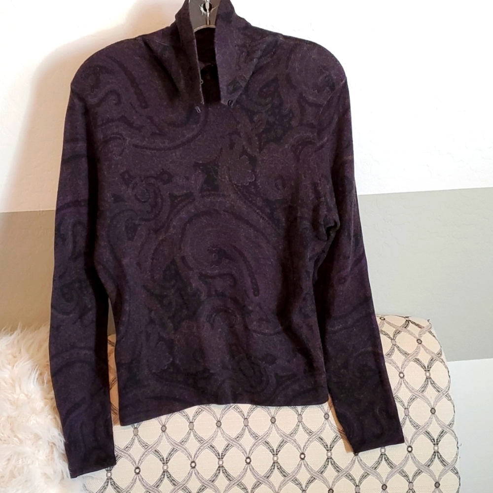 Ralph Lauren purple paisley sweater
